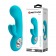 Бирюзовый вибратор Chris с клиторальным отростком - 15,4 см. - Baile купить в Сочи с доставкой в Orgasmix.ru Бирюзовый вибратор Chris с клиторальным отростком - 15,4 см. - Baile